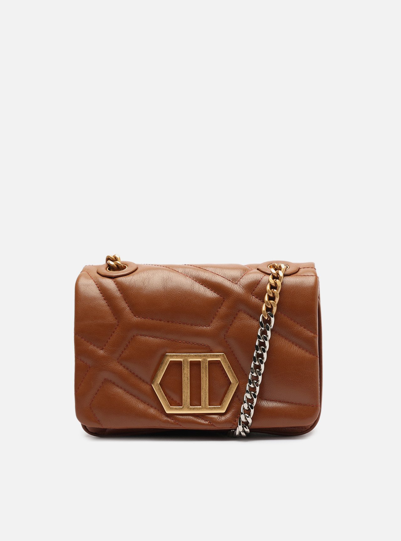 Bolsa Tiracolo Marrom Couro Emma Média — foto 1