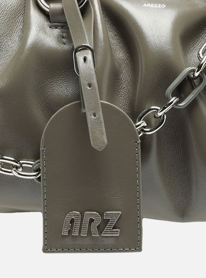Bolsa Tote Couro Cinza Média