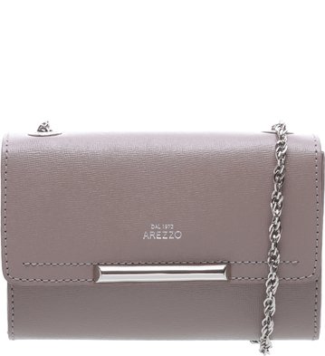 Bolsa Couro Clutch Auguri Grigio