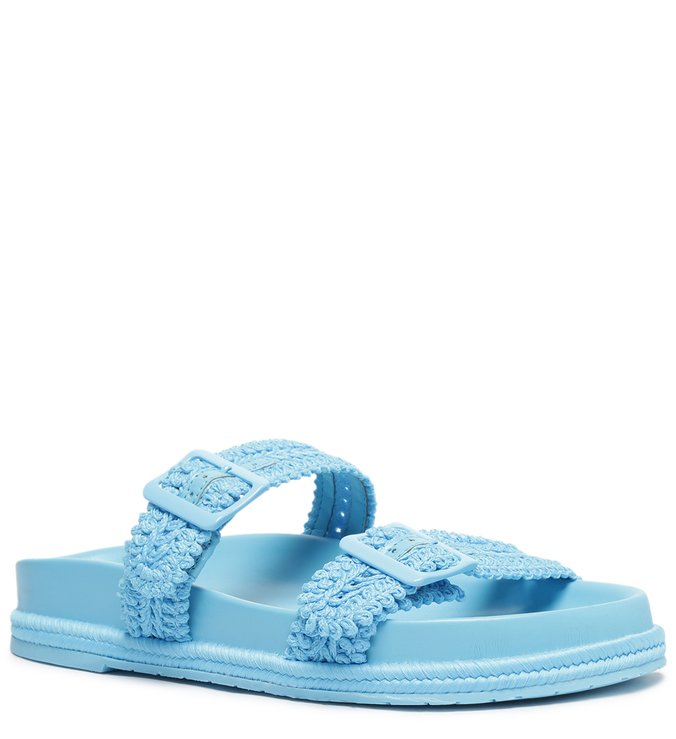 Rasteira Azul Bordada Luci