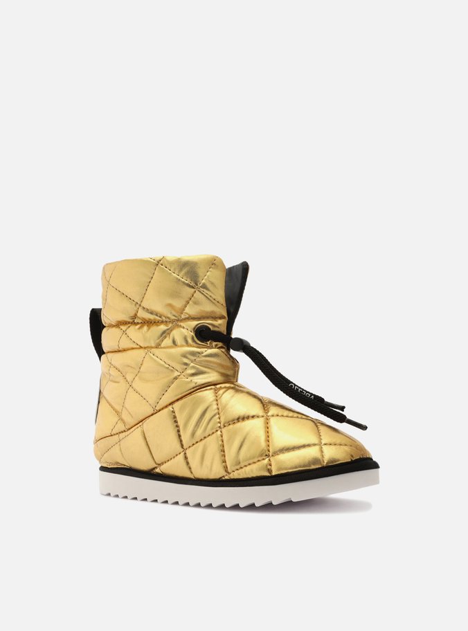 Bota Infantil Dourada Nylon Estofada