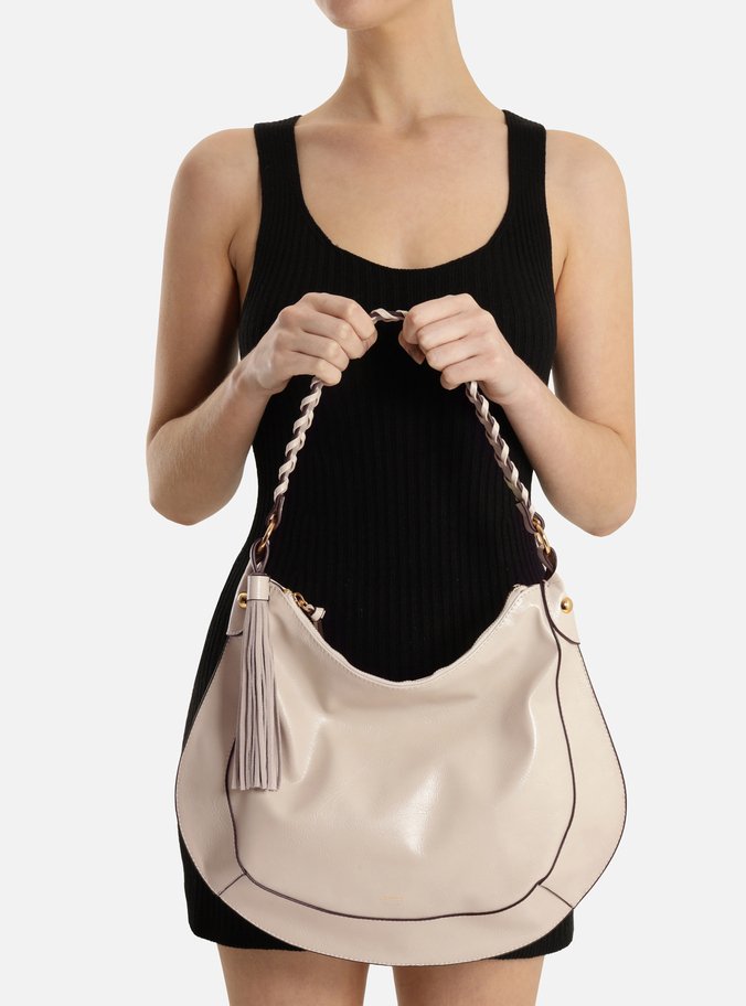 Bolsa Hobo Branca Grande Alça Trançada