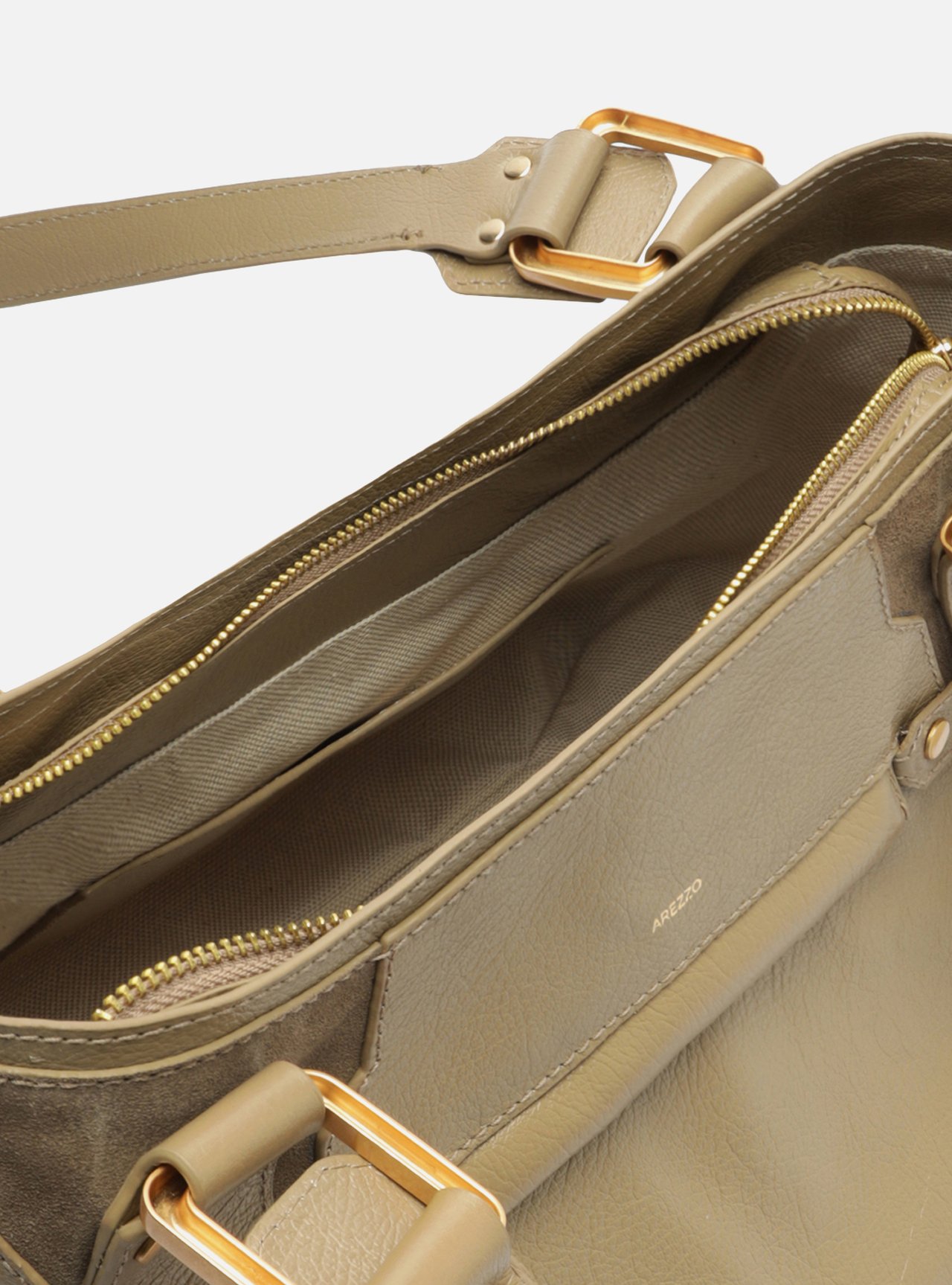 Bolsa Tote Cinza Couro Gretha Grande — foto 4