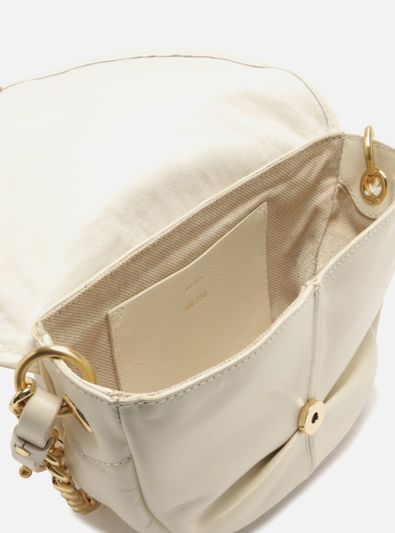 Bolsa Tiracolo Branca Couro Pequena — foto 4
