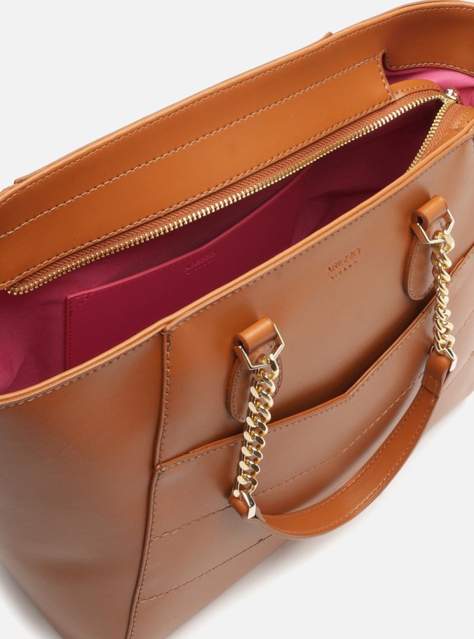 Bolsa Tote Marrom Média Costuras