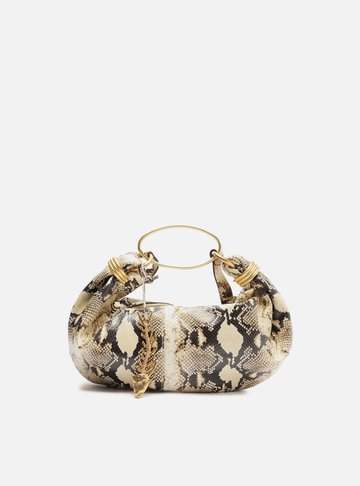 Bolsa Tiracolo Snake Média Metais