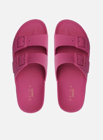 Chinelo Slide Roxo Fivelas Brizza