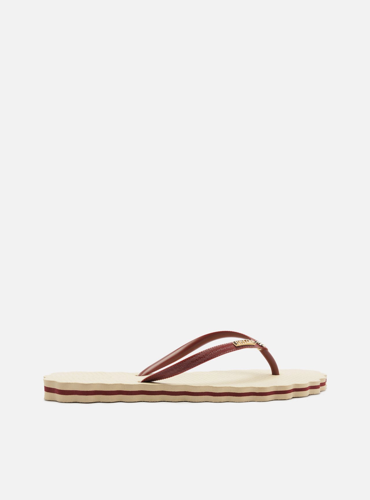 Chinelo de Dedo Vermelha Flatform Metais Brizza — foto 3