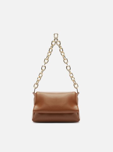 Bolsa Tiracolo Marrom Cúrcuma Pequena Alça Extra Corrente