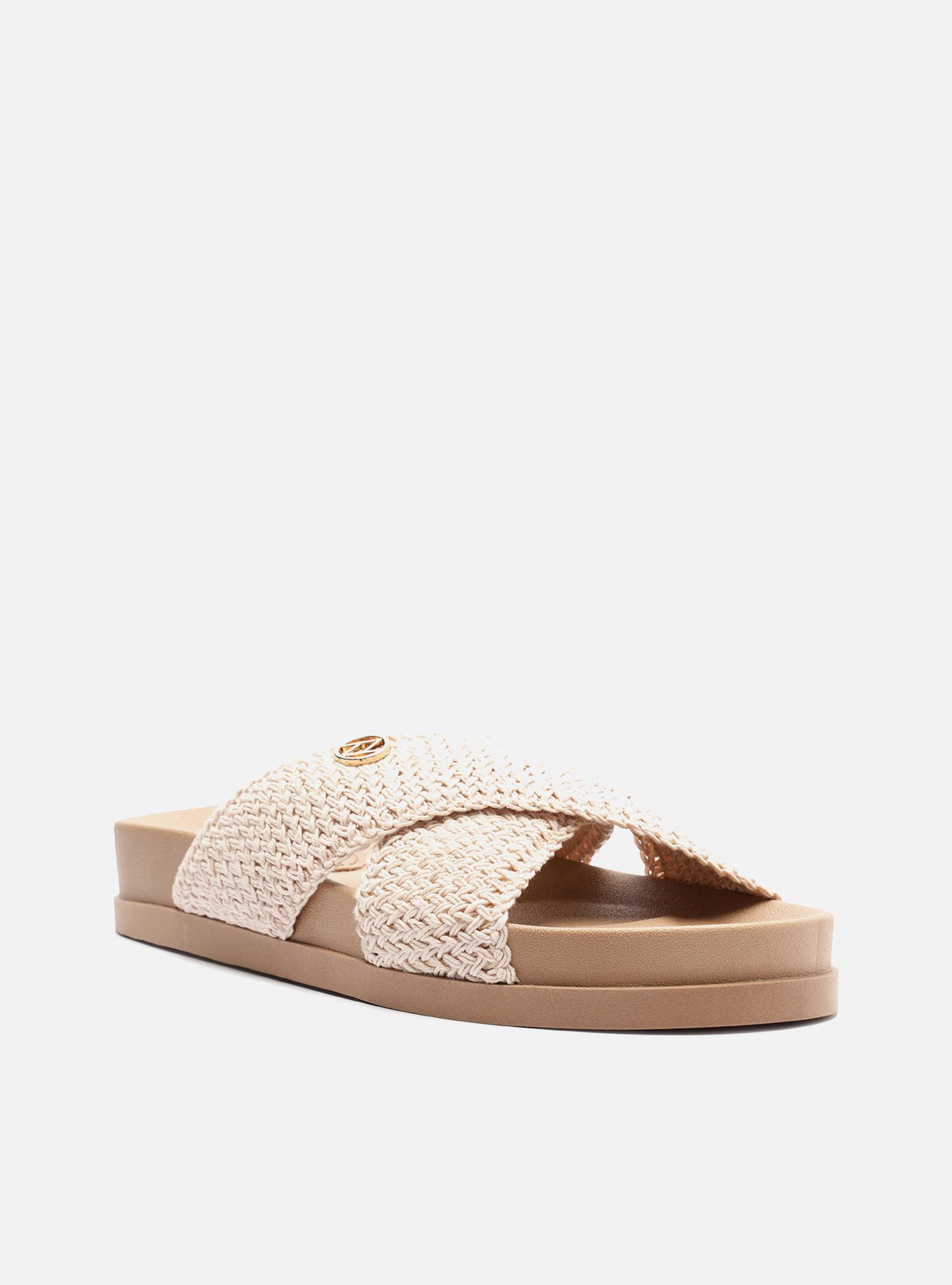 Sandália Papete Branca Flatform Tressê Brizza — foto 2
