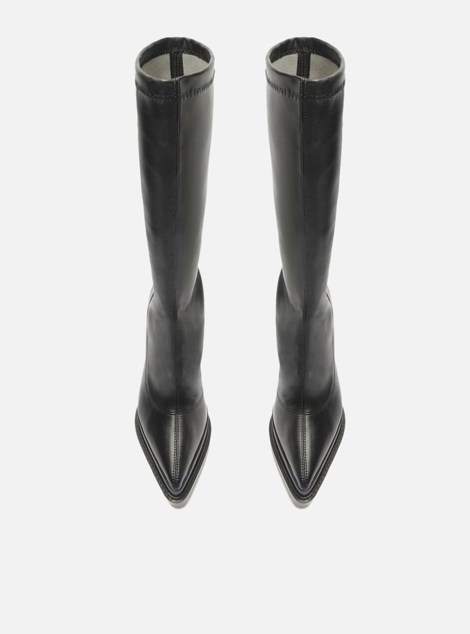 Bota Preta Cano Longo Meia Pata Tratorada