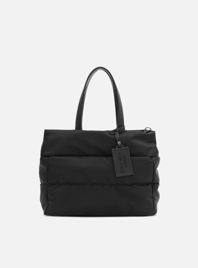 Bolsa Shopping Preta Nylon Grande