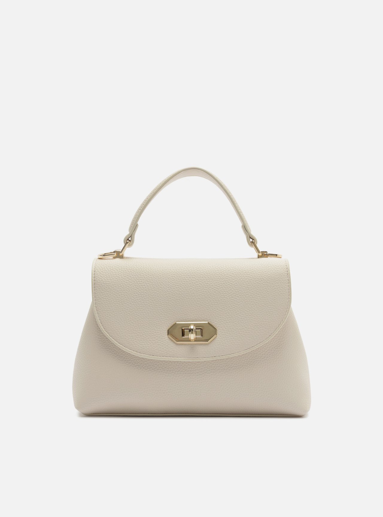 Bolsa Tiracolo Off White Média Fecho Dourado — foto 1