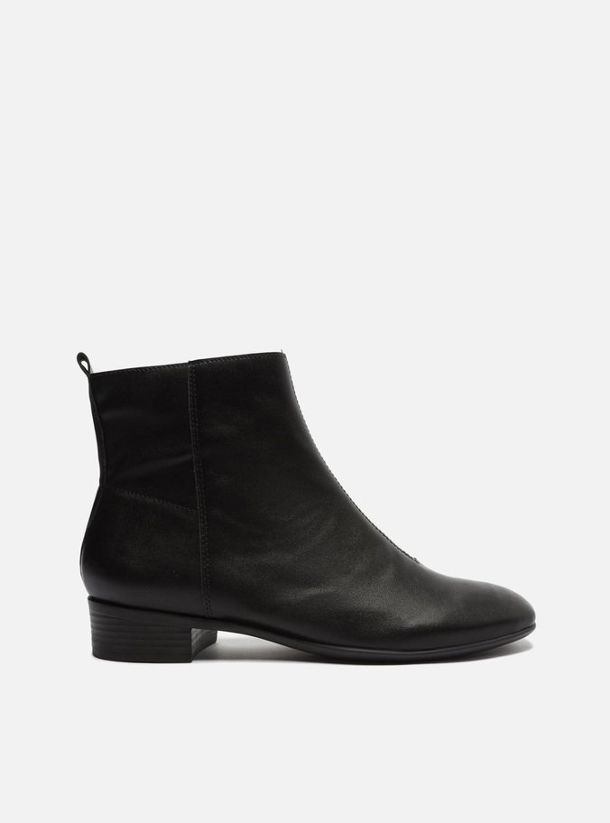 Bota Preta Cano Curto Salto Bloco
