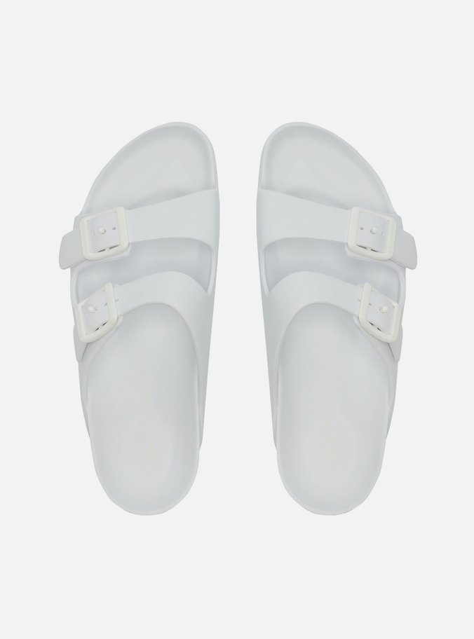 Slide Branca Flatform Tiras Brizza