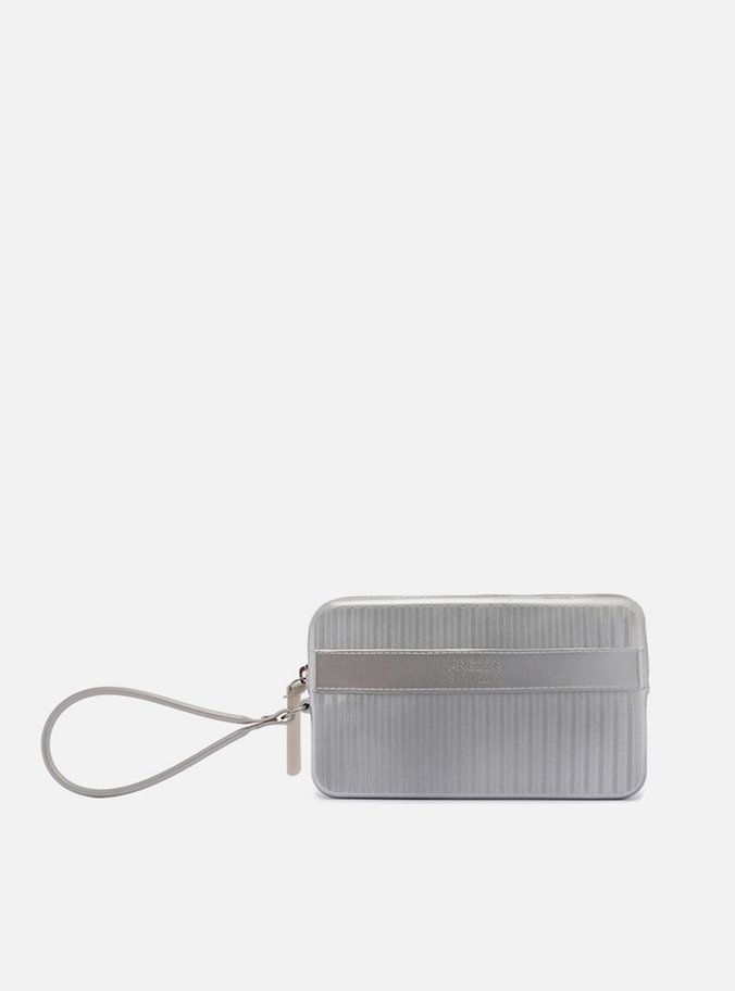Bolsa Clutch Prata Metalizada Pequena Brizza