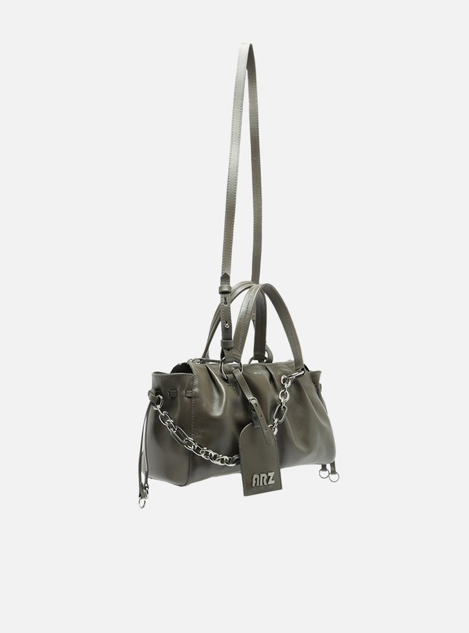 Bolsa Tote Couro Cinza Média