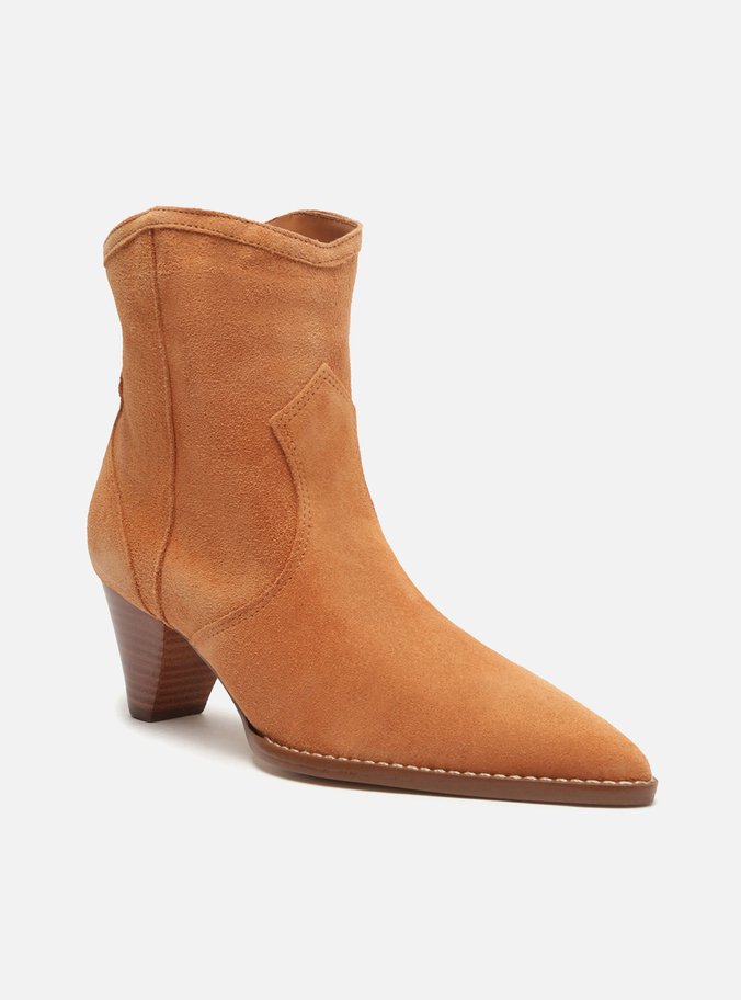 Bota Marrom Camurcina Cano Curto Western