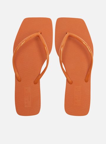 Arezzo — Chinelo de Dedo Laranja Flat Brizza