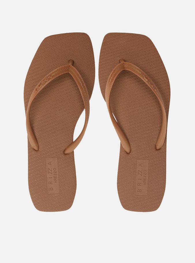 Chinelo de Dedo Marrom Square + Kit Pins