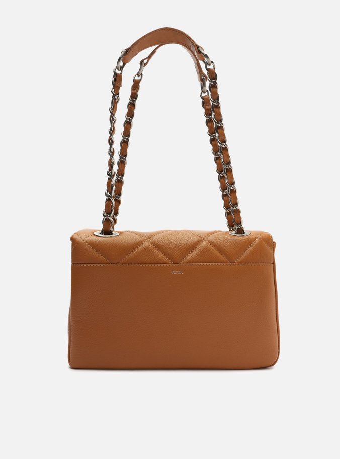 Bolsa Tiracolo Marrom Couro Média Mizz