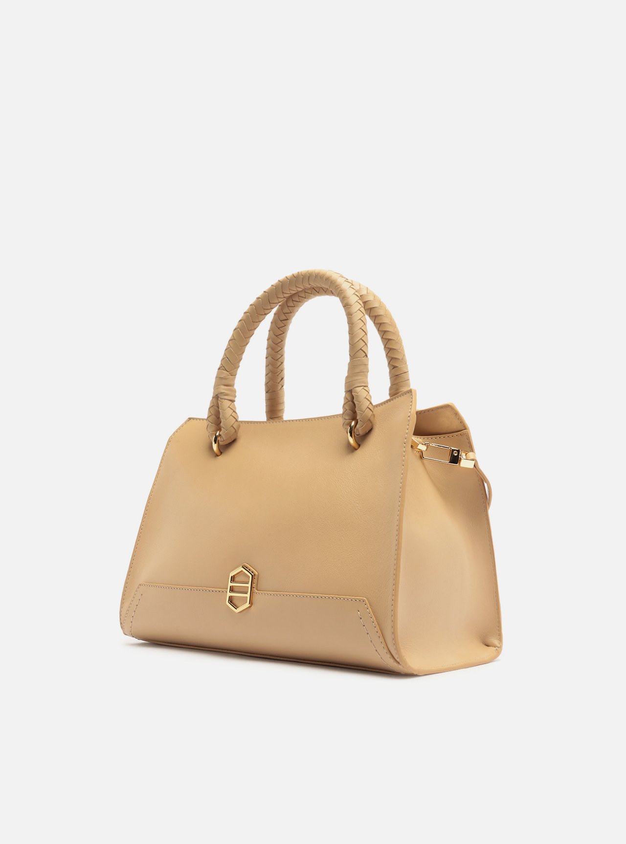 Bolsa Tote Nude Couro Média — foto 2