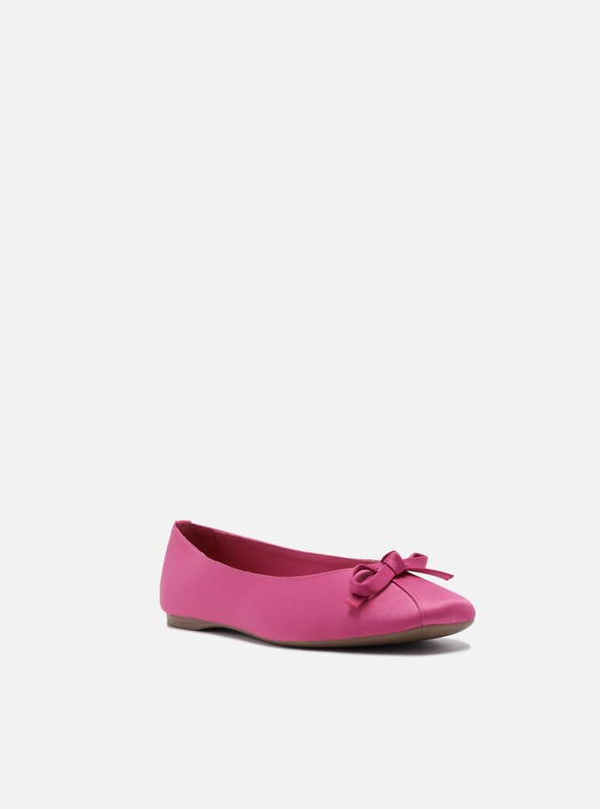 Sapatilha Rosa Cetim Bico Quadrado