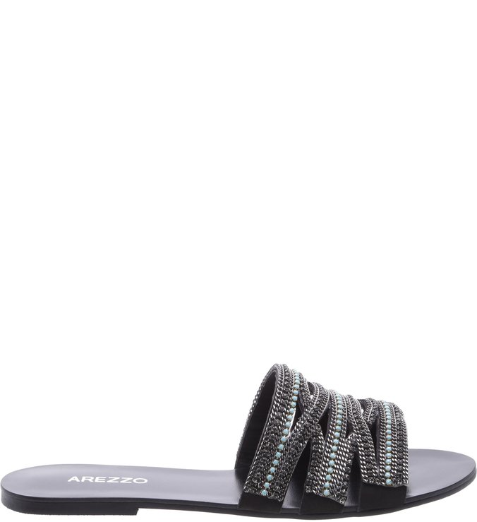 Chinelo Mix Brilho Preto