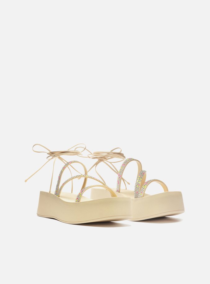Sandália Off-White Flatform Lulu Amarração