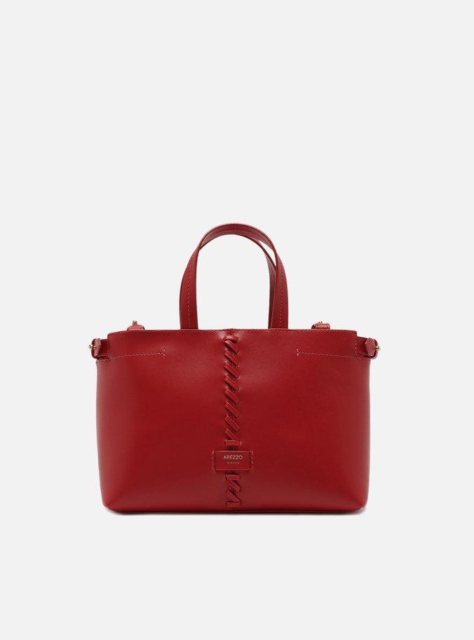 Bolsa Tote Vermelha Giorno Média Trançado
