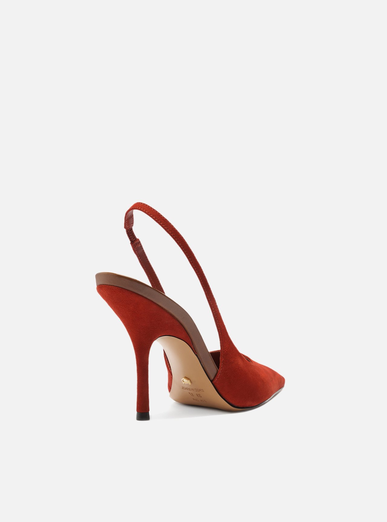 Scarpin Laranja Acamurçado Slingback Salto Alto — foto 3