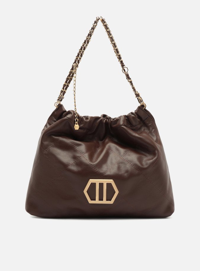 Bolsa Hobo Marrom Couro Esther Grande