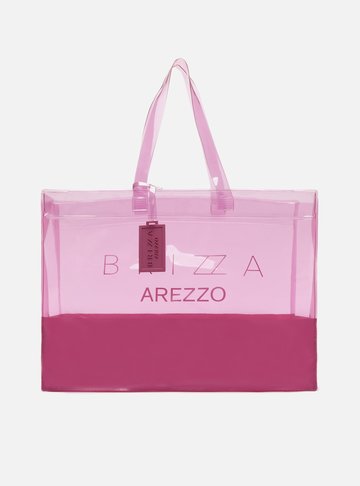 Bolsa Shopping Rosa Vinil Liz Logo Grande
