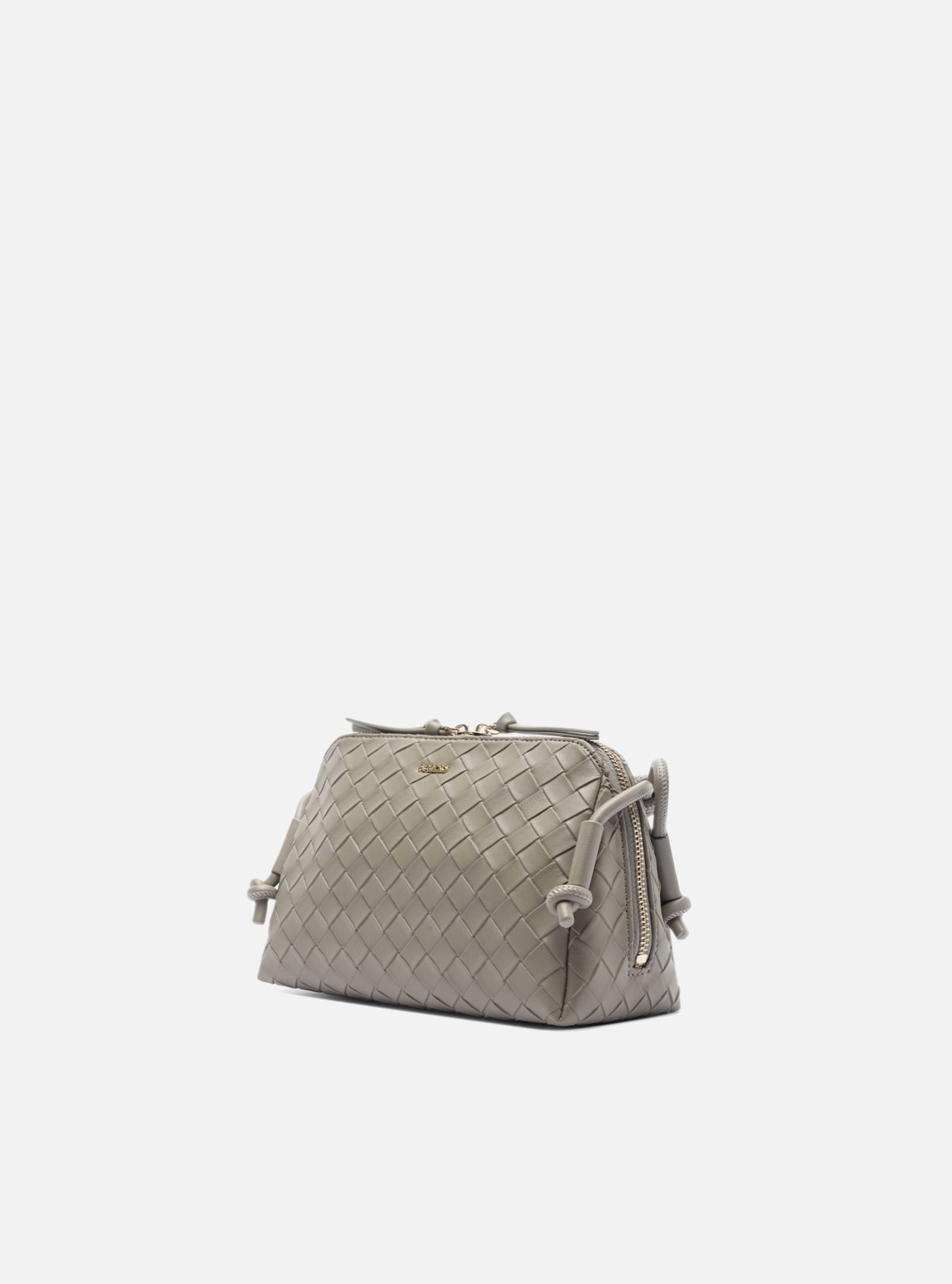 Bolsa Tiracolo Cinza Pequena Tressê — foto 2