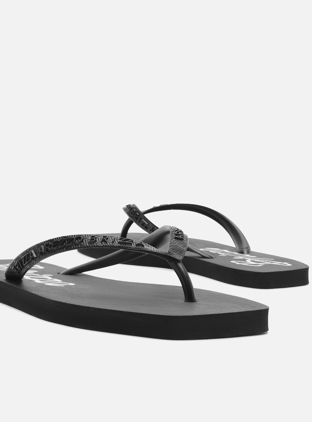 Chinelo de Dedo Preto Flatform Brizza — foto 4