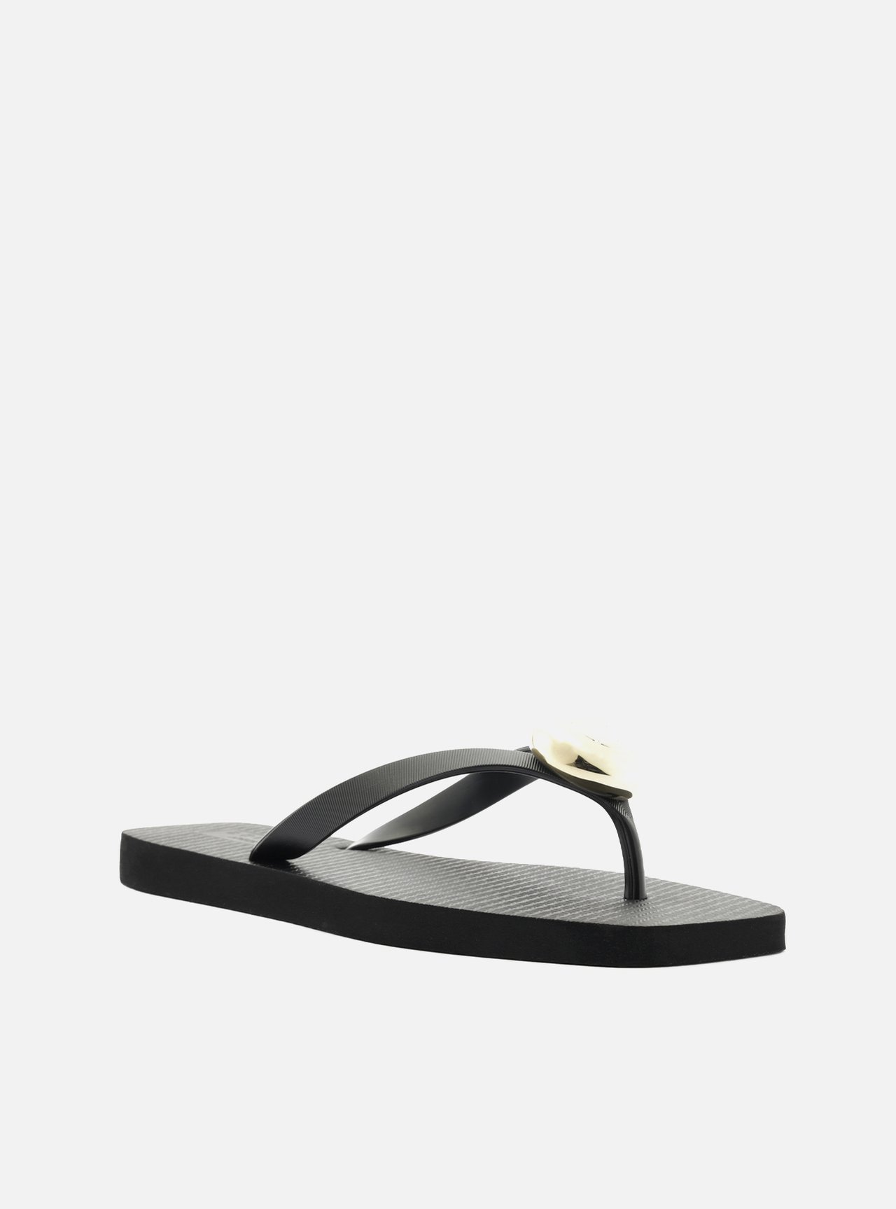 Chinelo de Dedo Preto Square Tiras Largas — foto 2