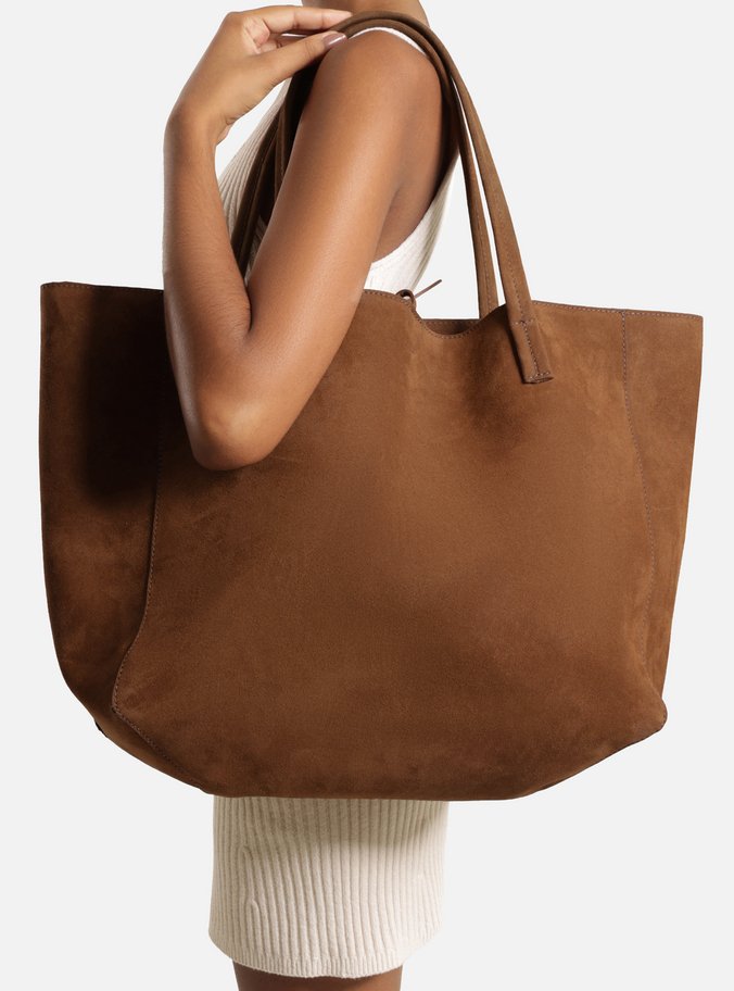 Bolsa Marrom Couro Grande