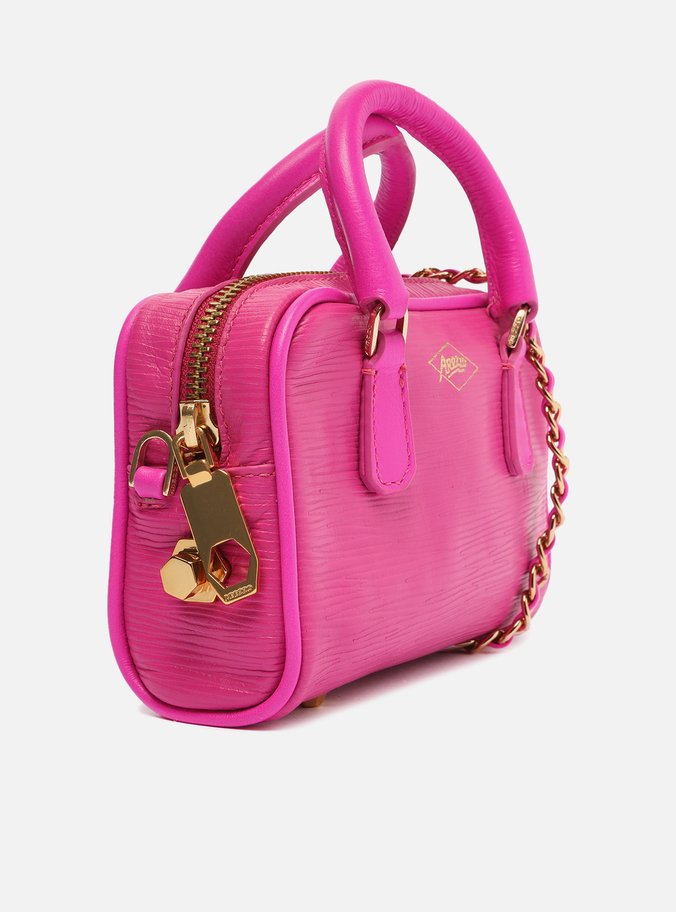 Bolsa Mini Bag Rosa Couro Lívia