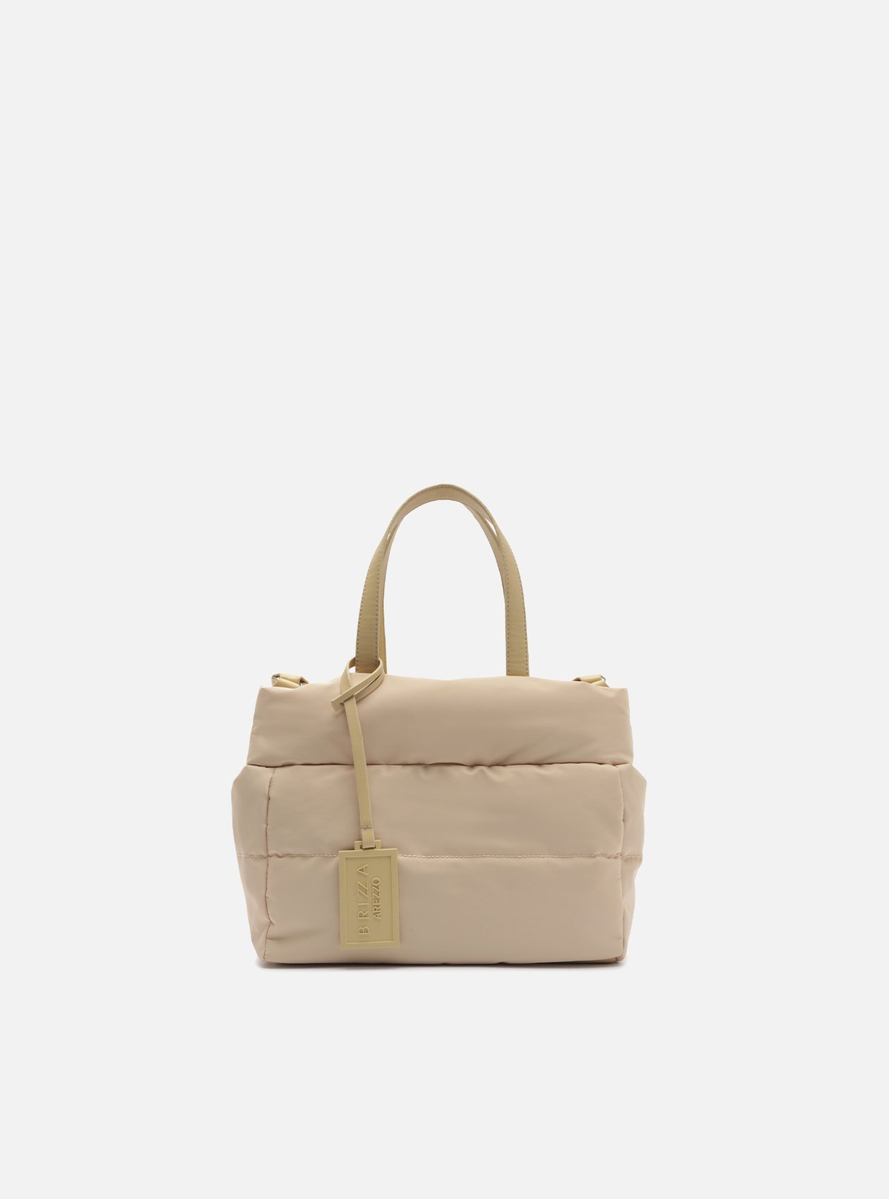Bolsa Tote Nude Pequena Matelassê Brizza — foto 1