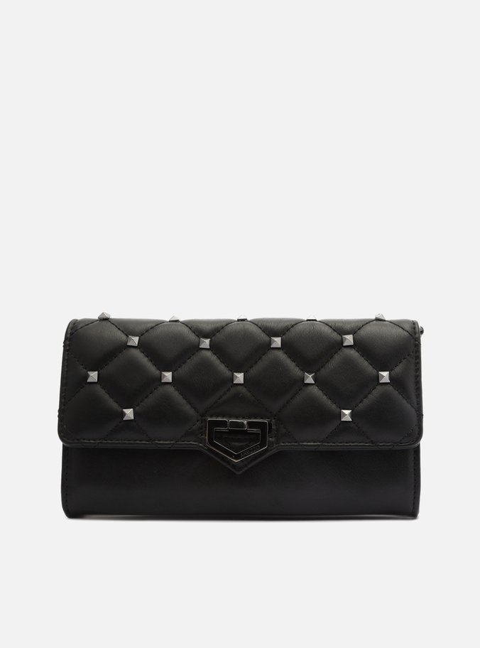 Bolsa Tiracolo Preta Couro Thai Pequena Retangular