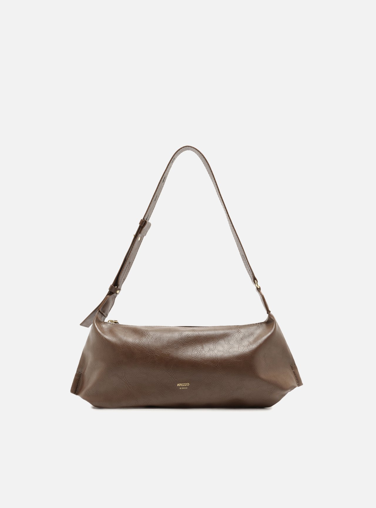 Bolsa Shoulder Marrom Média Soft Alça Larga — foto 1
