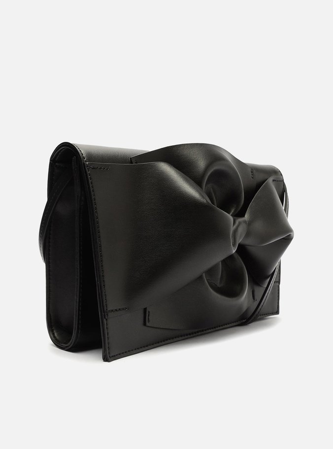 Bolsa Tiracolo Preta Grande Tiras Torcidas