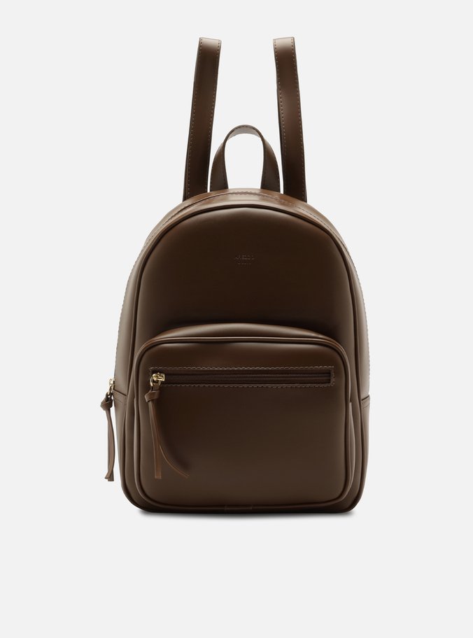 Mochila Marrom Grande Bolso Zíper