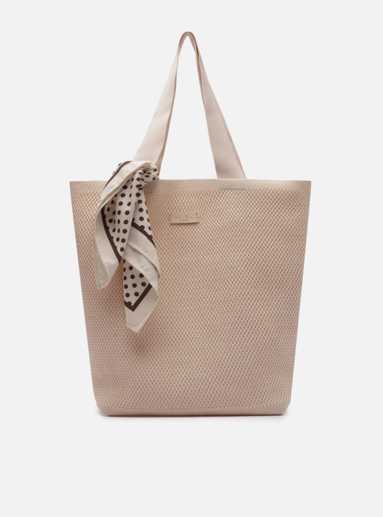 Bolsa Shopping Off White Crochê Grande Lenço Brizza | Arezzo