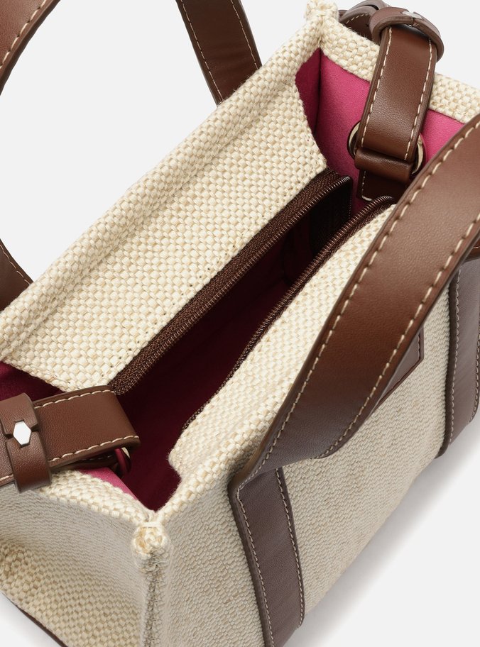 Bolsa Tote Cru Linho Pequena Lulu