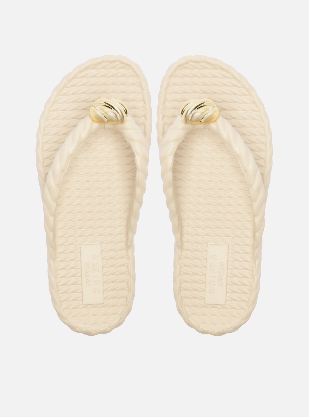 Sandália Branca Flatform Marrocos Flip Flop Metal Textura — foto 3