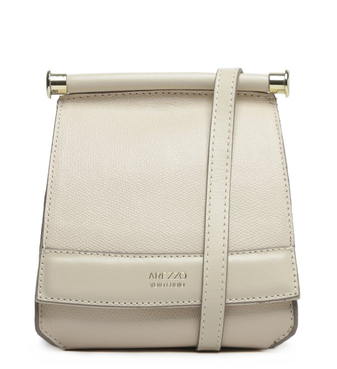 Bolsa Tiracolo Off-White Couro Maria Pequena Onça