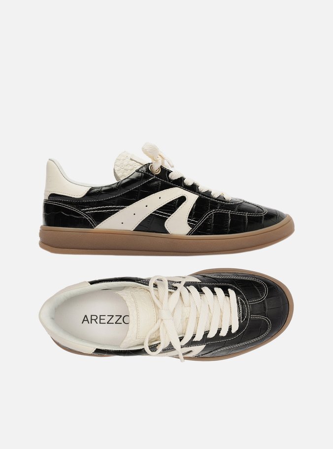 Tênis Preto Croco Amarração ARZ72