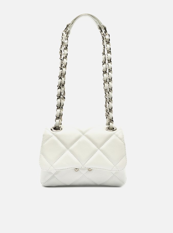 Bolsa Tiracolo Branca Couro Mizz Pequena