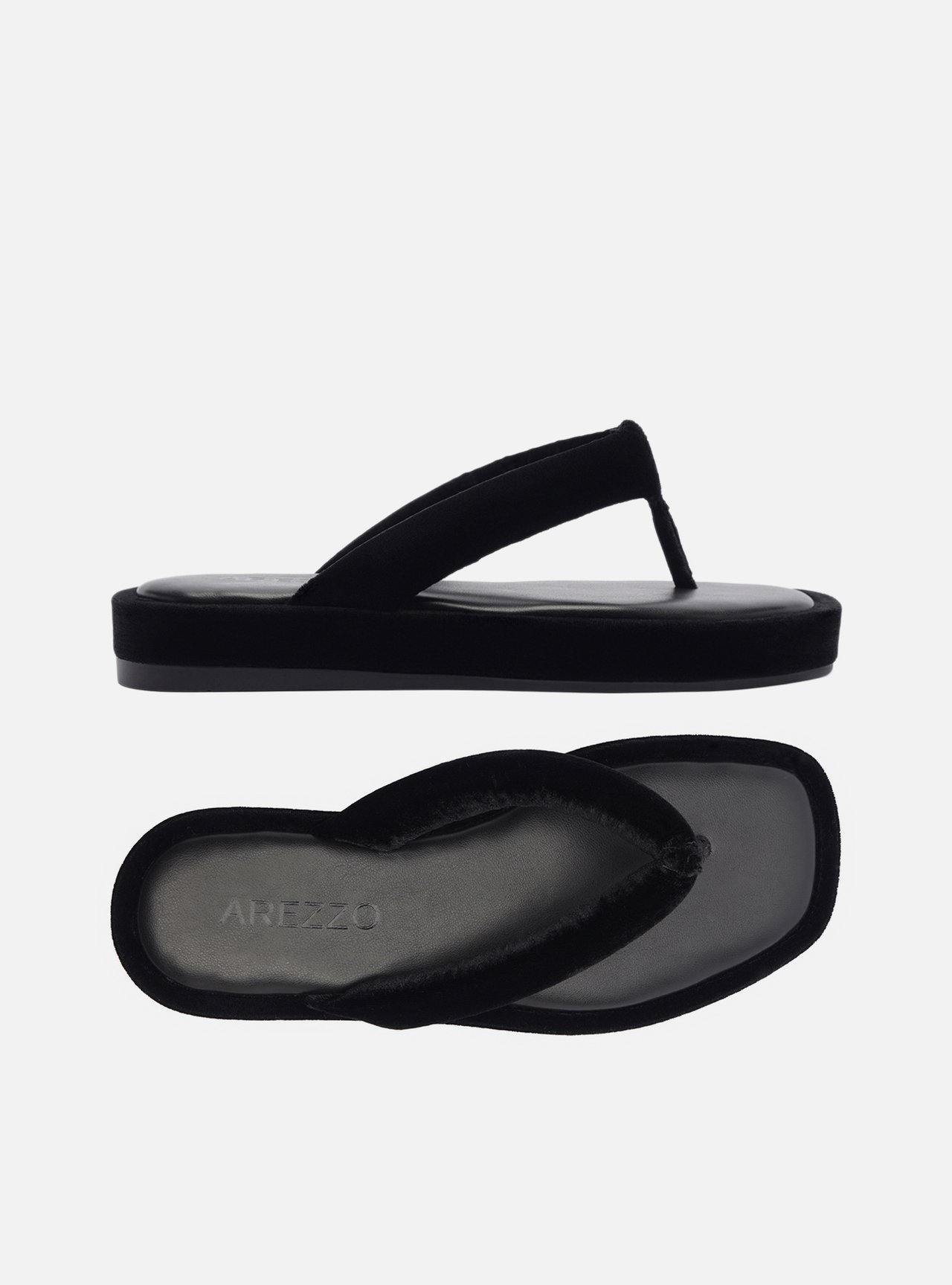 Sandália Preta Salto Flatform Tiras — foto 5